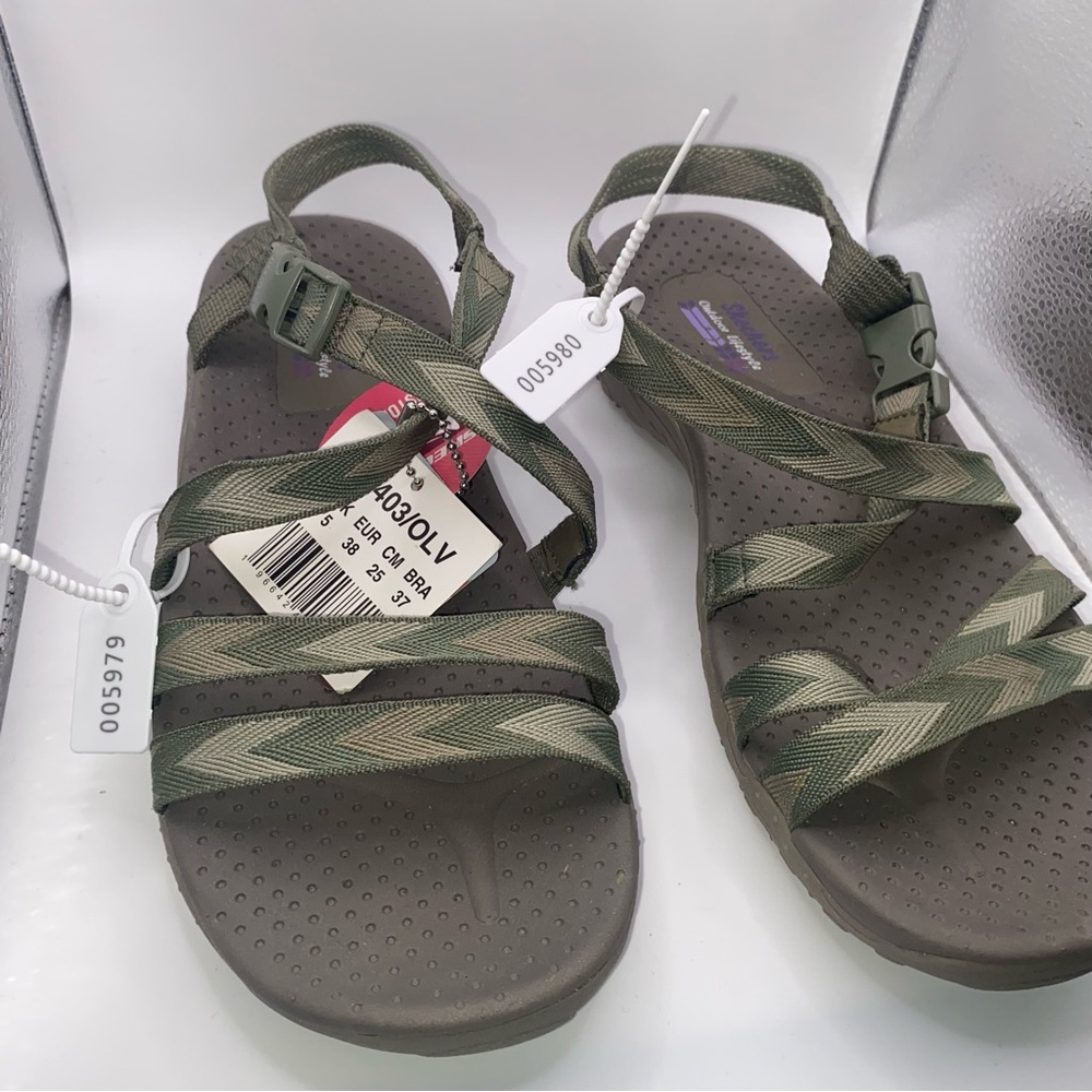 SKECHERS Outdoor Lifestyle Women’s Reggae Beach Beauty Stretch Fit Sandals Sz 8 - Picture 8 of 9